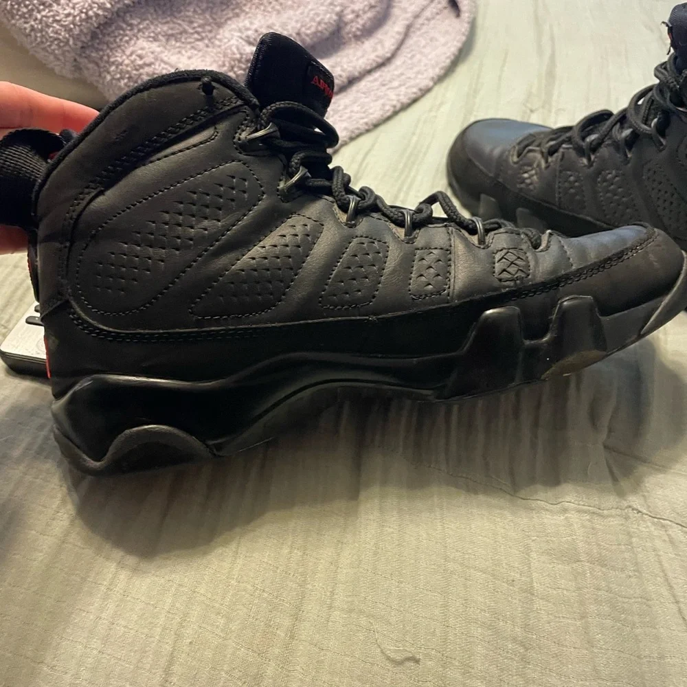 Air Jordan 9 Retro Bred PS‎ Black and Red High-Top Sneakers 8.5